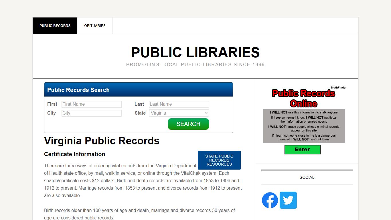 Virginia Public Records